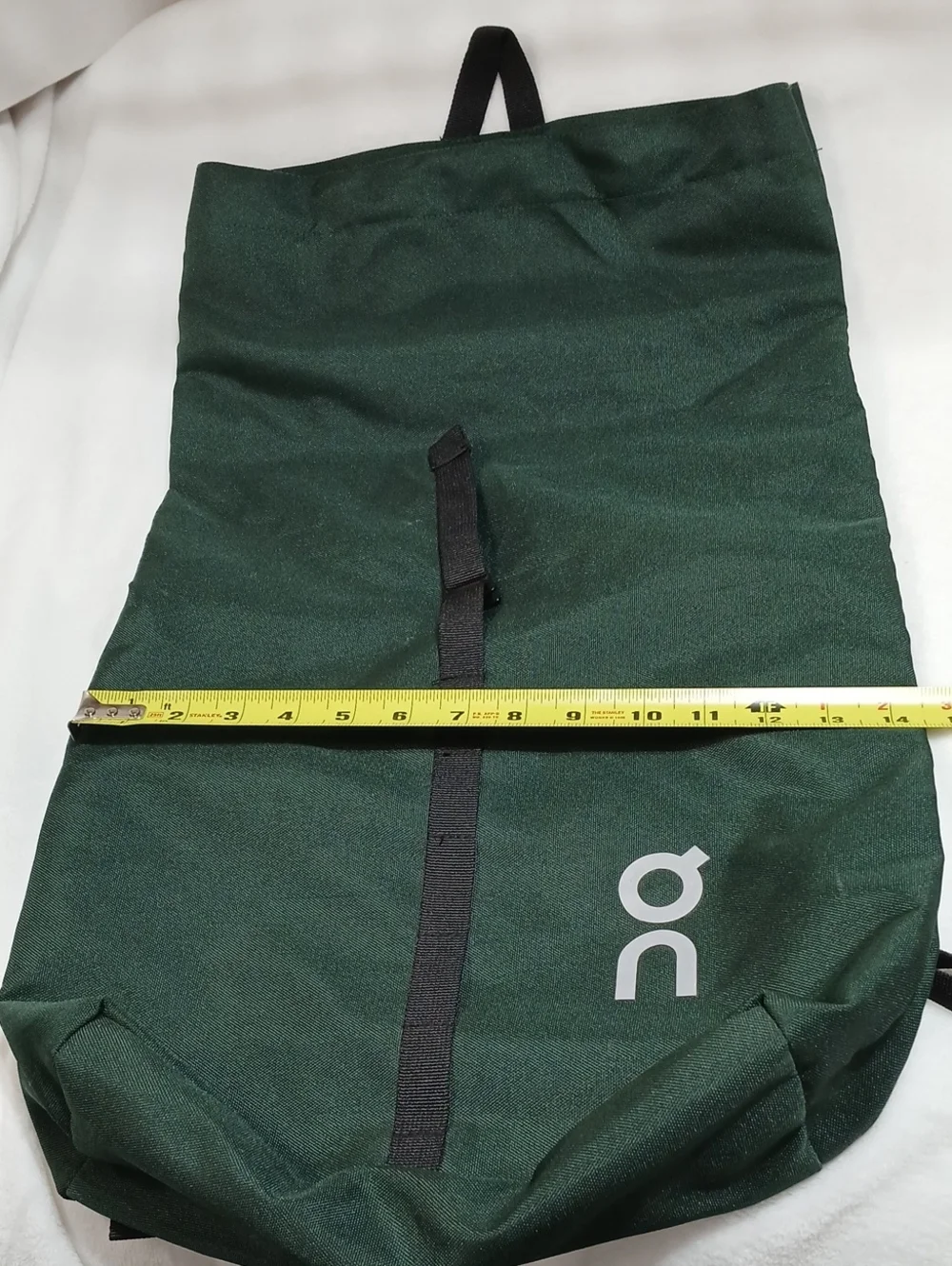 On Running Forest Green Roll-Top Backpack. Unisex